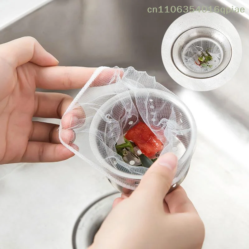 30/100 Pcs Household Food Residue Sink Strainer Disposable Filter For Sink Sewer Kitchen Cleanning Sink No Dirty Hand Strainer
