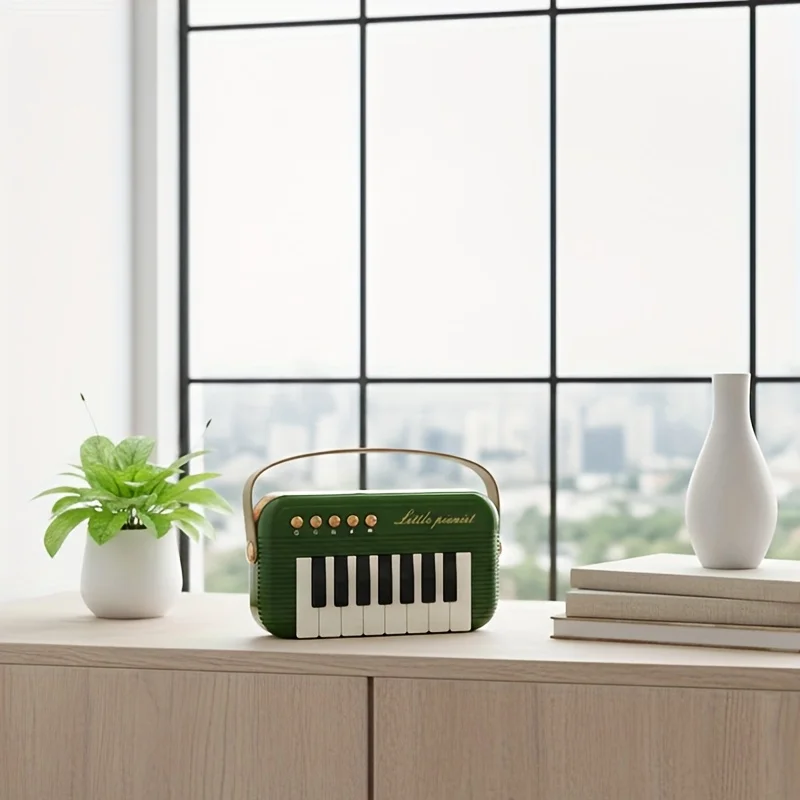 Tragbares Mini-Klaviertastatur-Spielzeug für Kinder, farbenfrohes pädagogisches elektronisches Musikspielzeug, für musikalische Instrumente für frühes Lernen