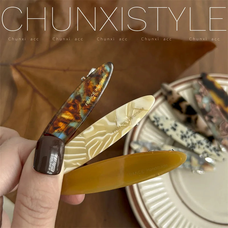 مشبك شعر لـ Flyaways، مشبك من الأسيتات الكوري، مشبك غرة للجبهة، تثبيت آمن للشعر الرقيق، ضروري للتصفيف اليومي