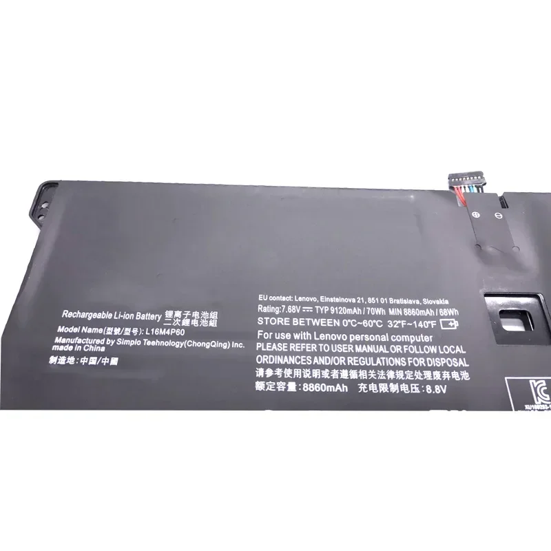 Imagem -05 - Lmdtk-bateria do Portátil para Lenovo Lenovo Yoga 920 Pro13ikb 920-13ikb 80y7002xge L16m4p61 5b10n01565 7.68v 70wh Novo