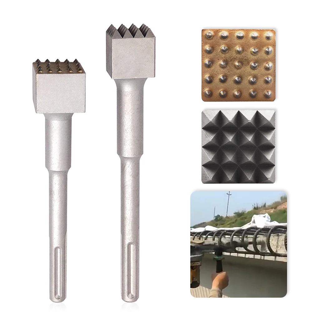 SDS Max Square Head Round Shank Alloy Steel Drill Bit Multifunctional Concrete Breaker Head For Chisel Cement Wall Ground