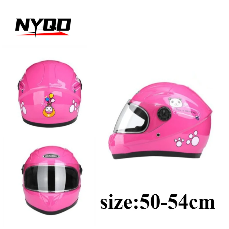 

Cute Cartoon Kids Motorcycle Helmets Detachable Full Face Helmet Suitable for All Seasons Children Sports Safety for Cycling