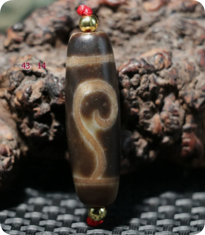 Magic Power Tibetan old Agate ruyi Totem dZi Bead Pendant Amulet 4A+ Timestown U