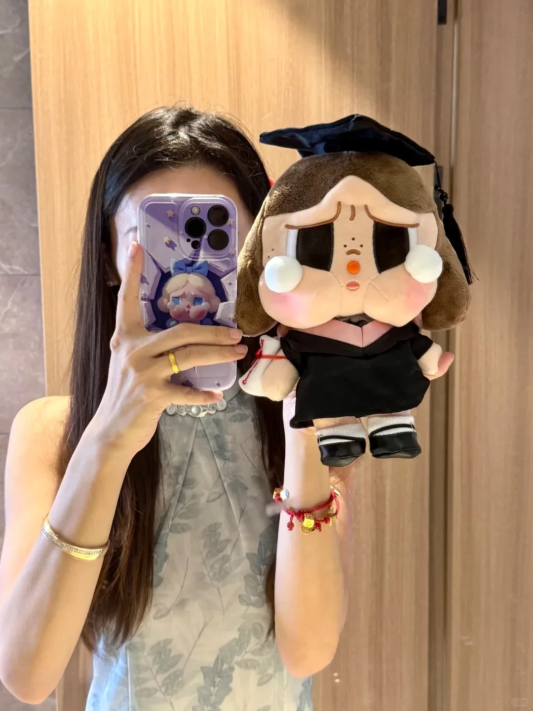 POP MART Crybaby Shiny Shiny Series Blindbox Crybaby Anhänger/Plüsch Schwarz/Rosa Puppe Niedliche Kopfhörerhülle Handykarte Überraschungsgeschenk