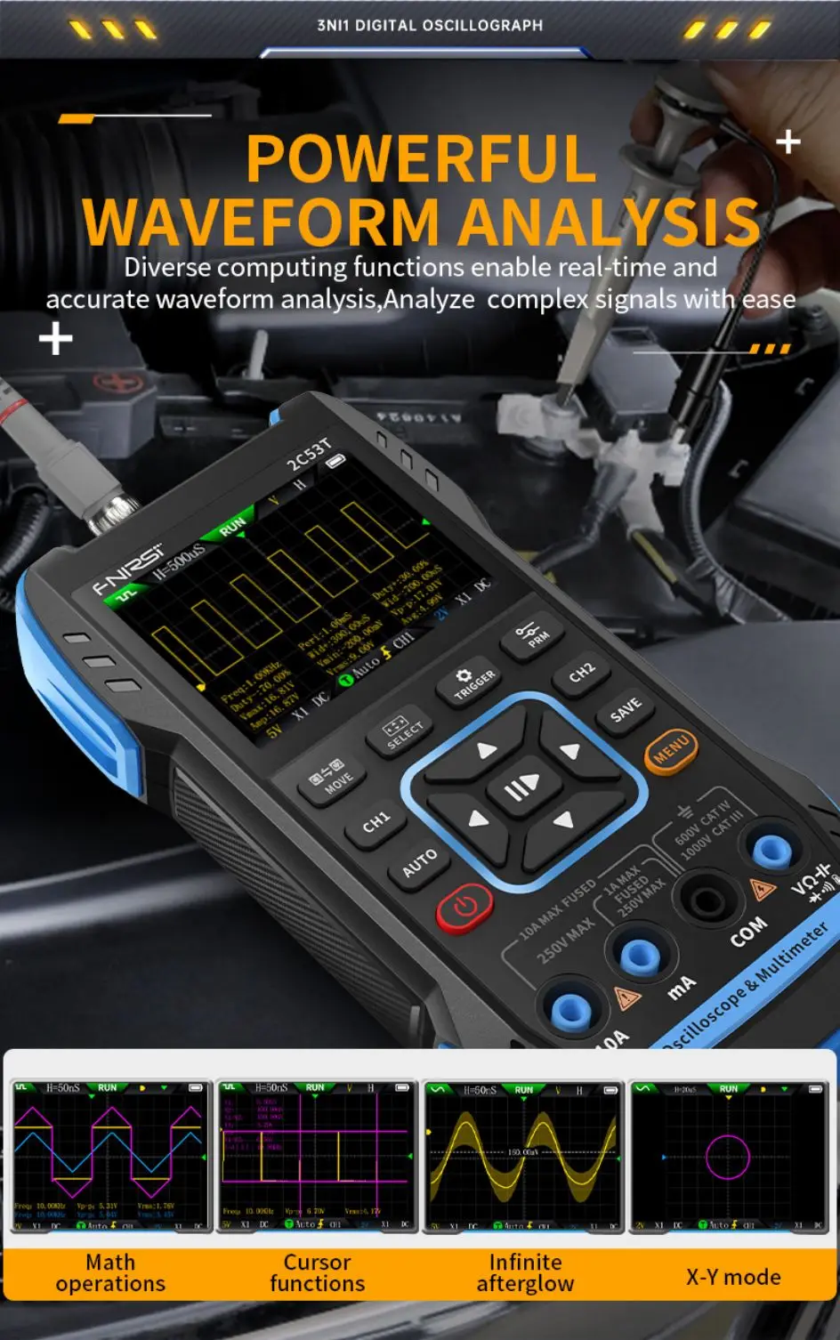 2C23T, 2C53T 3-in-1 Digitales Oszilloskop Multimeter DDS Signalgenerator – Detail 31