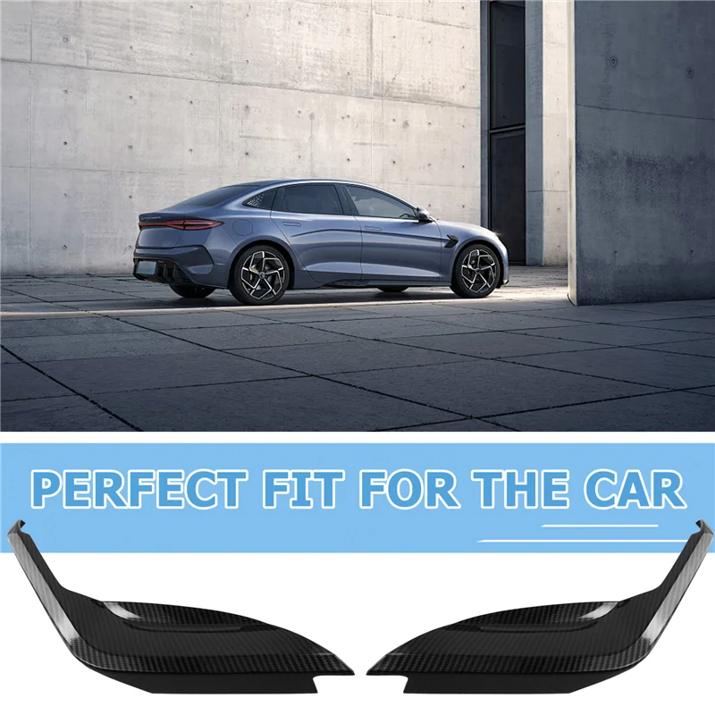 A20K-Carbon Fiber Color Car Front Bumper Side Splitter Spoiler Decor Cover Trim For BYD Dolphin