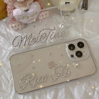 Customization Rhinestone name , ID , LOGO , Slogan , Wish , Motto , Oath For iPhone , Samsung ,Huawei, XiaoMi , Google and other