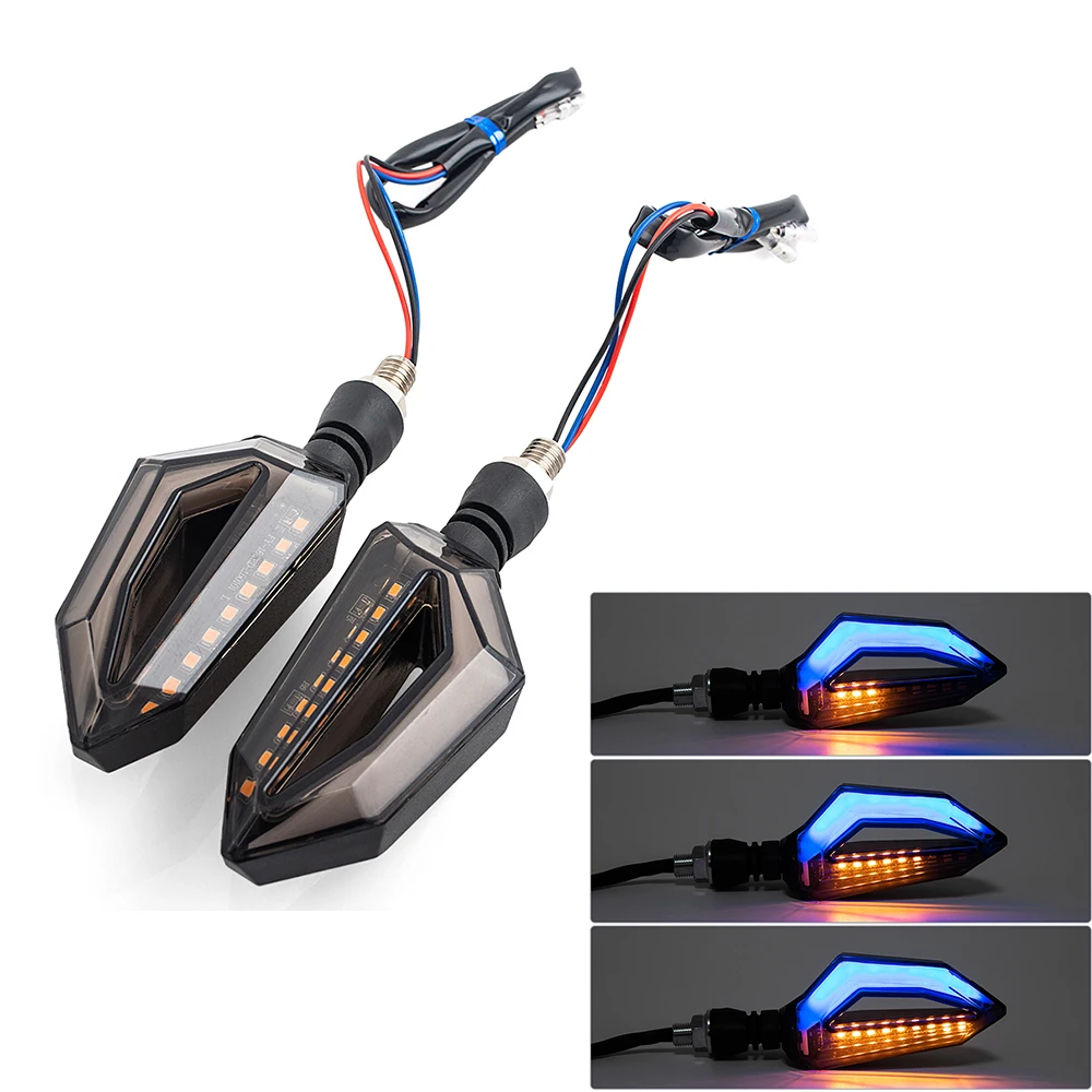 Flowing Water Type Turn Lights LED Signals Lights Indicator Blinkers Flashers Amber Color Universal Motorcycle Accessories