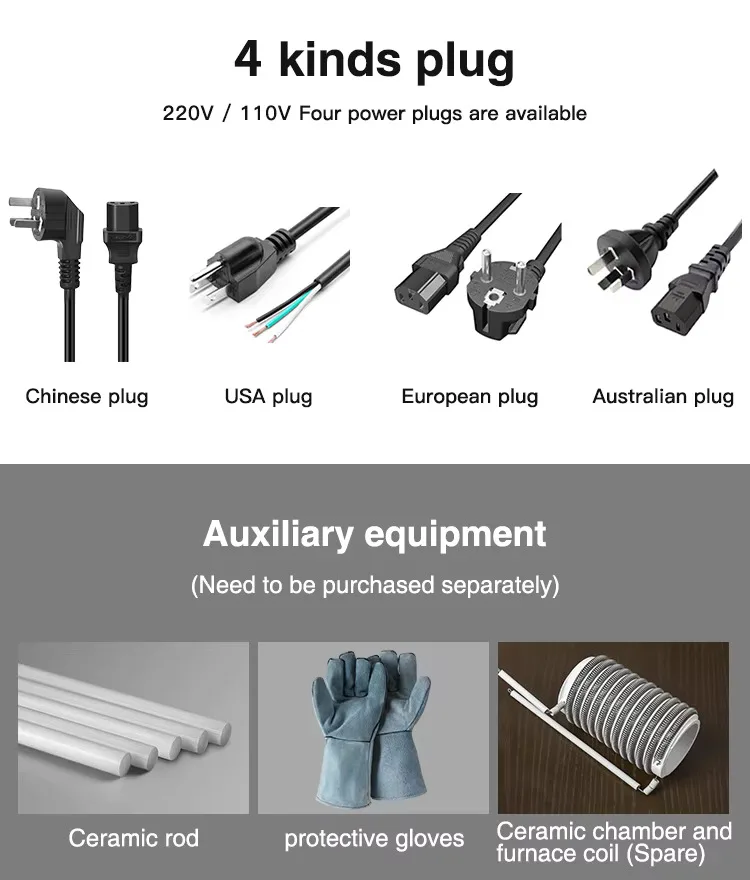 فرن رقمي لإذابة الذهب ، أداة صقل المجوهرات الفضية المعدنية الثمينة ، سعة تسخين الماكينة ، 3 #6