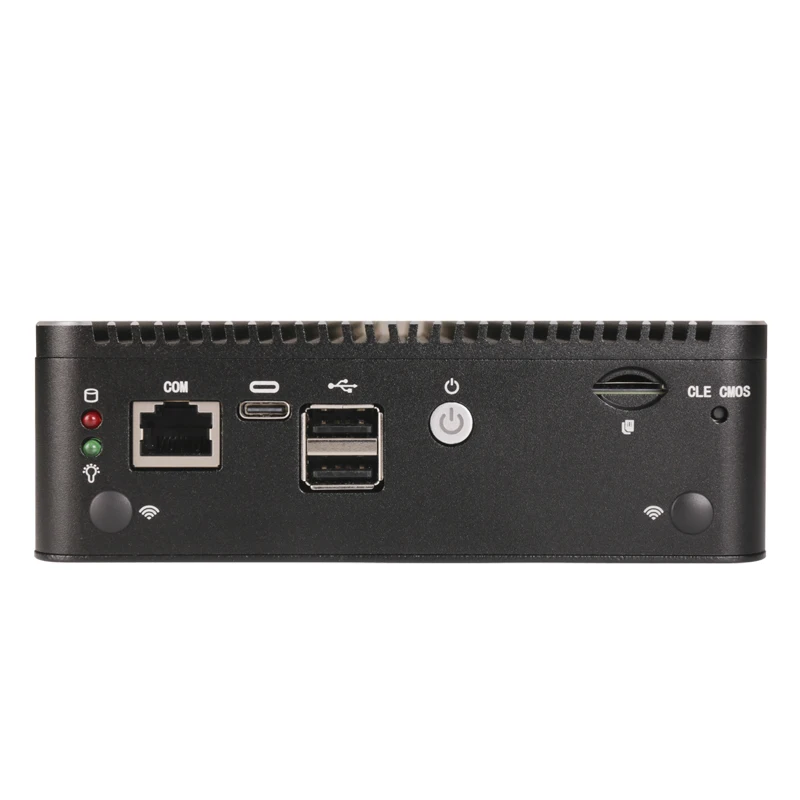 PC Mini tanpa kipas, Router lembut Intel N100, 4xi226-V,,, 2x USB3.0,2 x NVMe,2 x SATA, alat Firewall pfSense