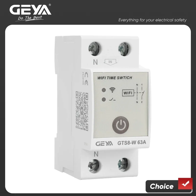 GTS8-W Smart Wifi Time Switch Intelligent Switch Home Wireless Remote Control Switch by Tuya APP AC220V 32A 40A 63A 80A GEYA