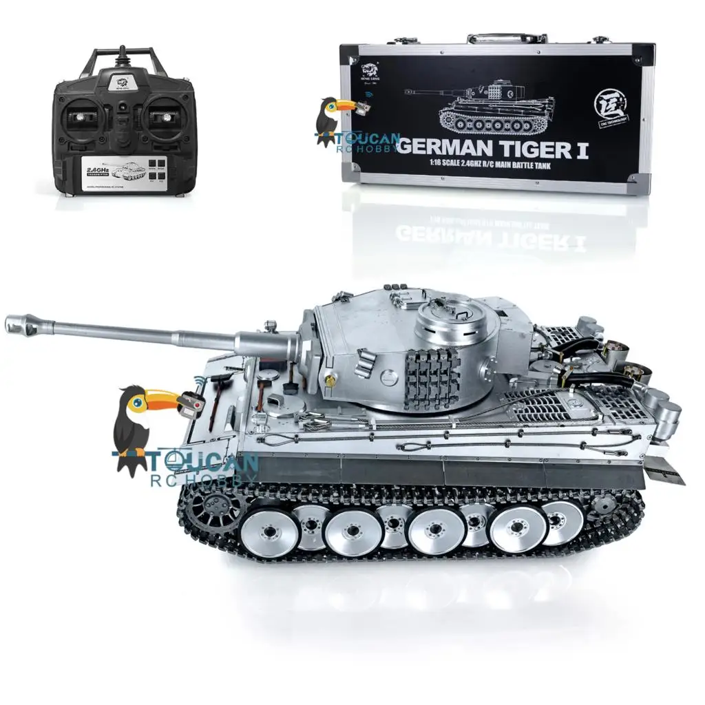 Outdoor Toys /16 HENG LONG 2.4G Upgraded Full Metal German Tiger I RC Tank 3818 Pro Toucan Ready to Run Model TH05247-SMT8