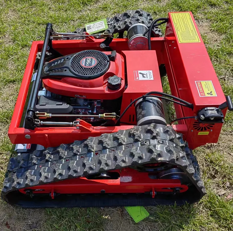 

High Efficiency HT550 Remote Control Crawler Lawn Mower Gasoline Grass Cutter for Farm and Garden