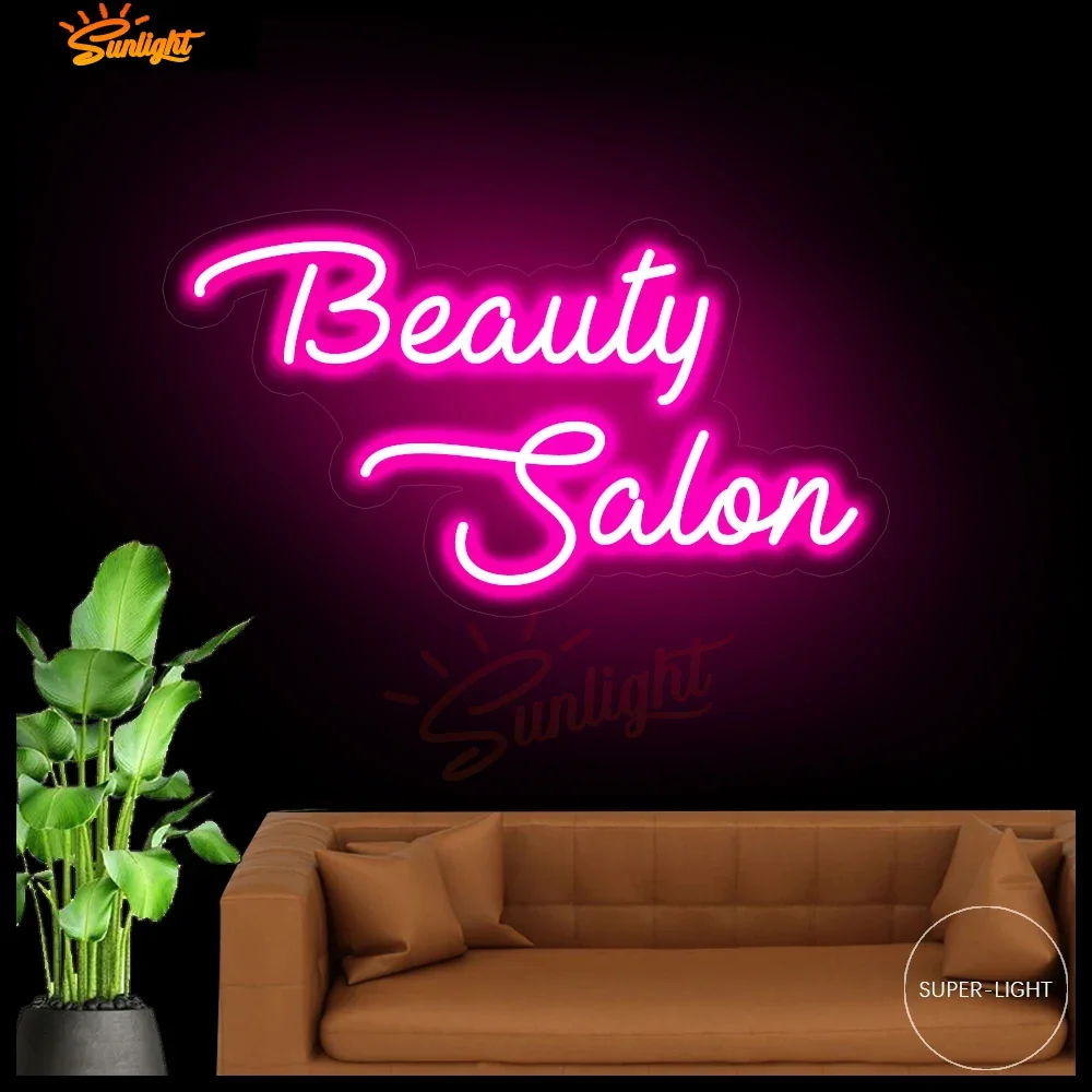 

Beauty Salon 65 x 30 cm Neon Sign,Custom Salon Neon Sign,Acrylic Business Logo Sign,Beauty Spa Sign,Neon Art Lashes Studio Sign