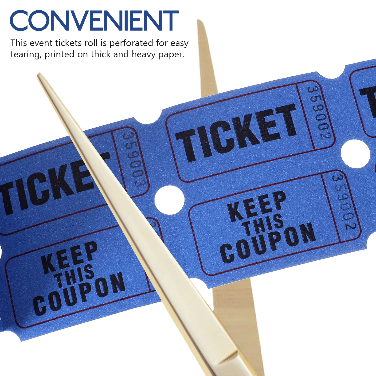 

1000 Raffle Orange Lottery Drawing Event Tickets Roll for Parties Carnival Bulk Tickets Gaming Vouchers Heavy Paper Perforated