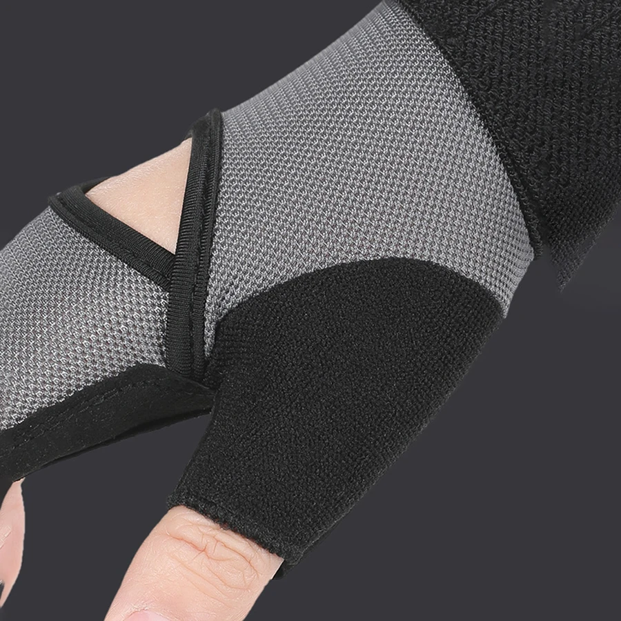 Luvas de treino para homens e mulheres, luvas acolchoadas para levantamento de peso com faixas de pulso, suporte para proteção total da palma da mão para academia