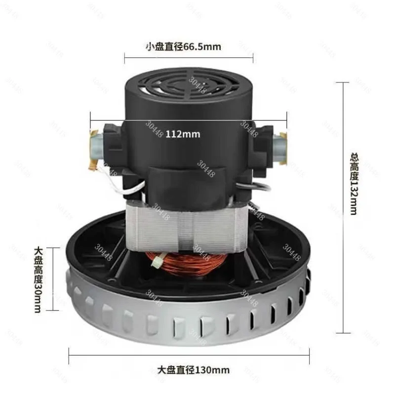 Reemplazo de cable de cobre de V2Z-P25 de Motor de aspiradora comercial de 1400W para piezas de aspiradora en seco y húmedo Jieba JN201 JN502 GS-P25