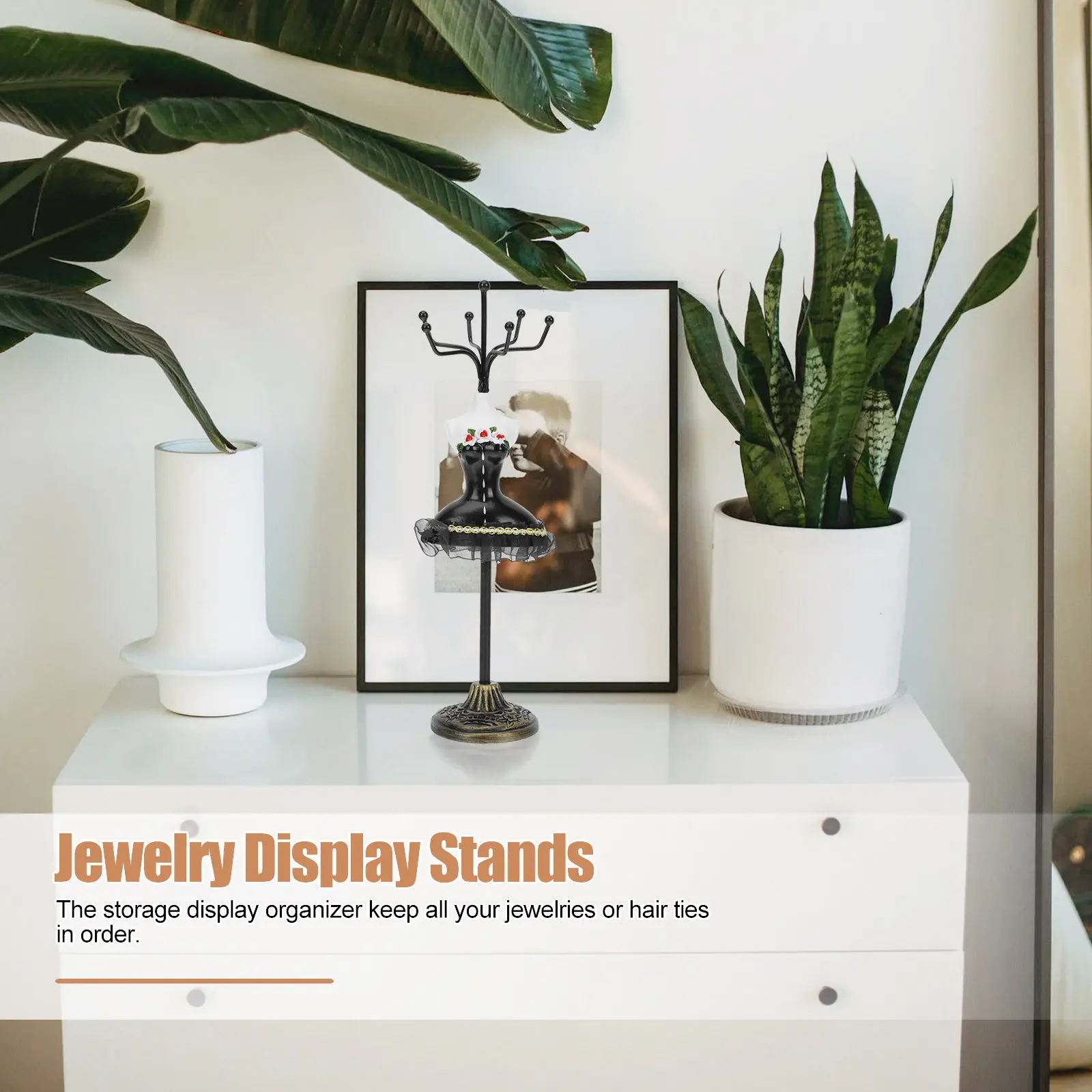 1Pcs Resin Jewelry Display Stand Earrings Holder Bracelet Organizer Rings Storage Rack Decorative Dresser Organizer for Bedroom
