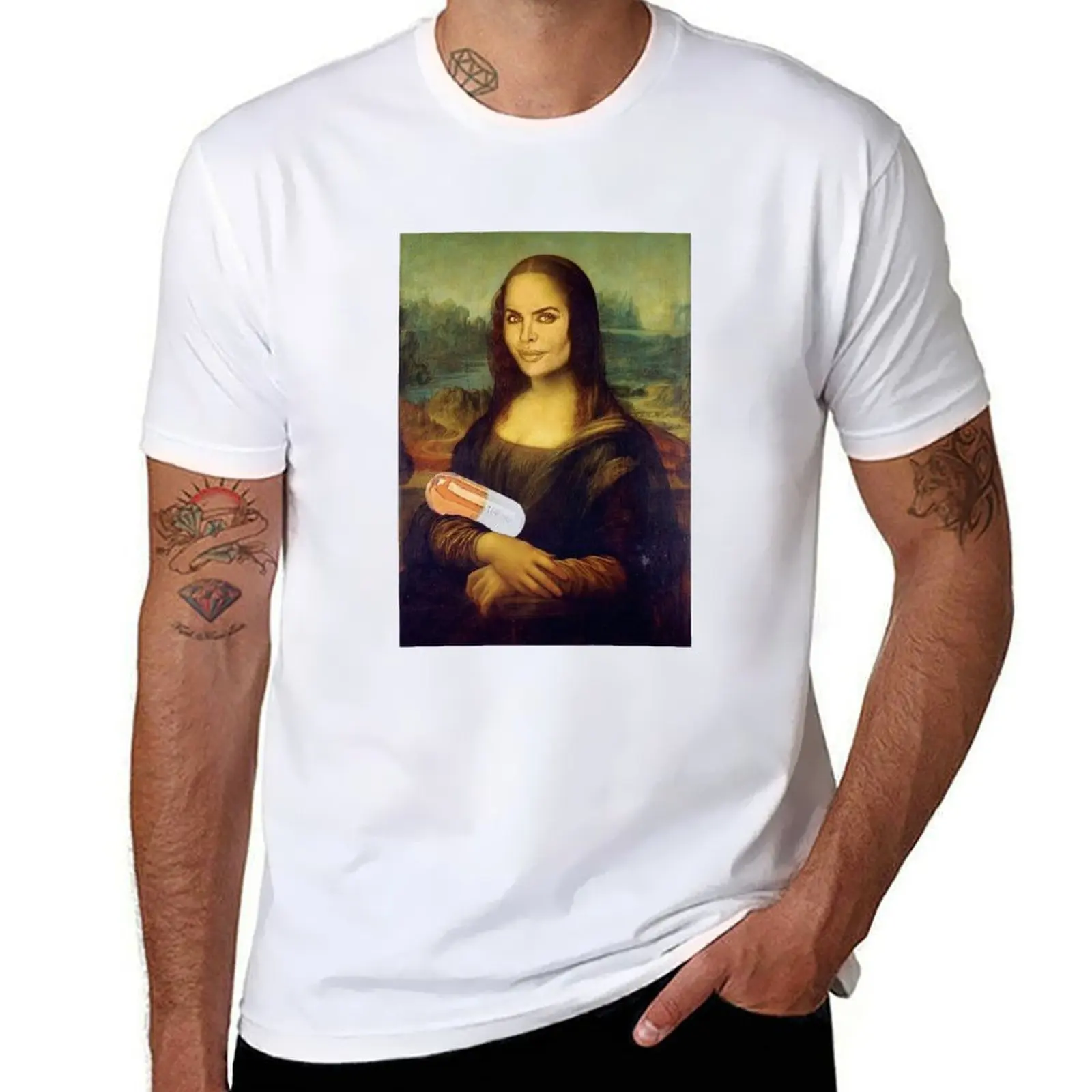 

Mona Lipsa T-Shirt t shirt men 100% cotton luxury brand cotton tshirt 100% T-Shirt