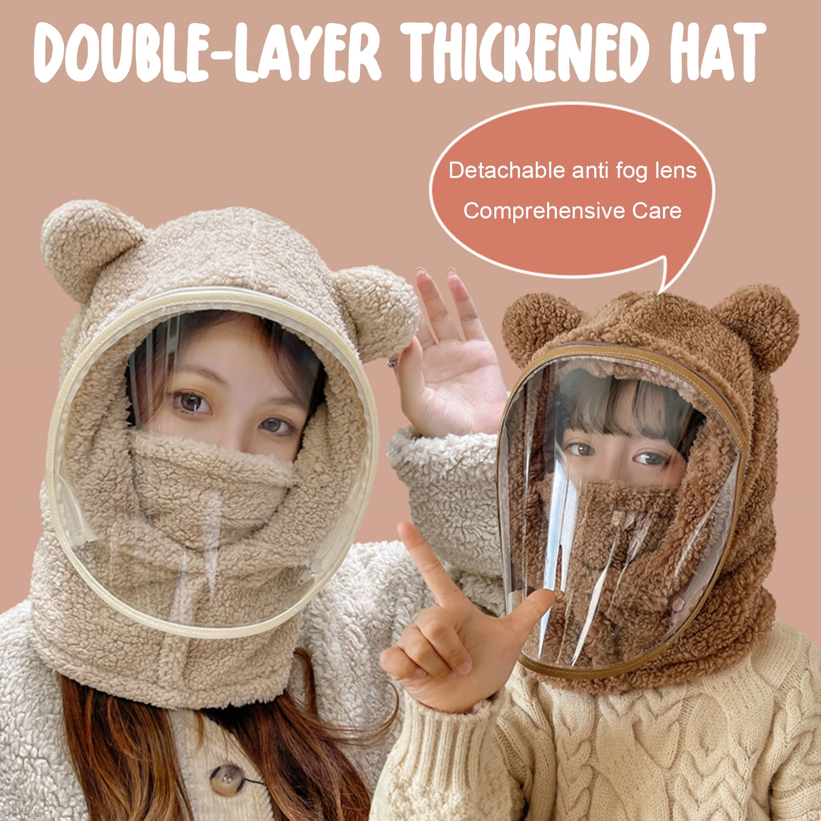Children Hat Scarf Set Winter Kids Hat Scarf Set with Drawstring Closure Thick Velvet Lining Soft for Weather for Children
