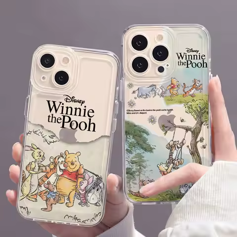 Comics Winnie the Poohs Phone Case for Samsung Galaxy S24 S23 S22 S21 S20 S10 FE Ultra Plus 5G Note 20 10 Pro Clear Soft Cover
