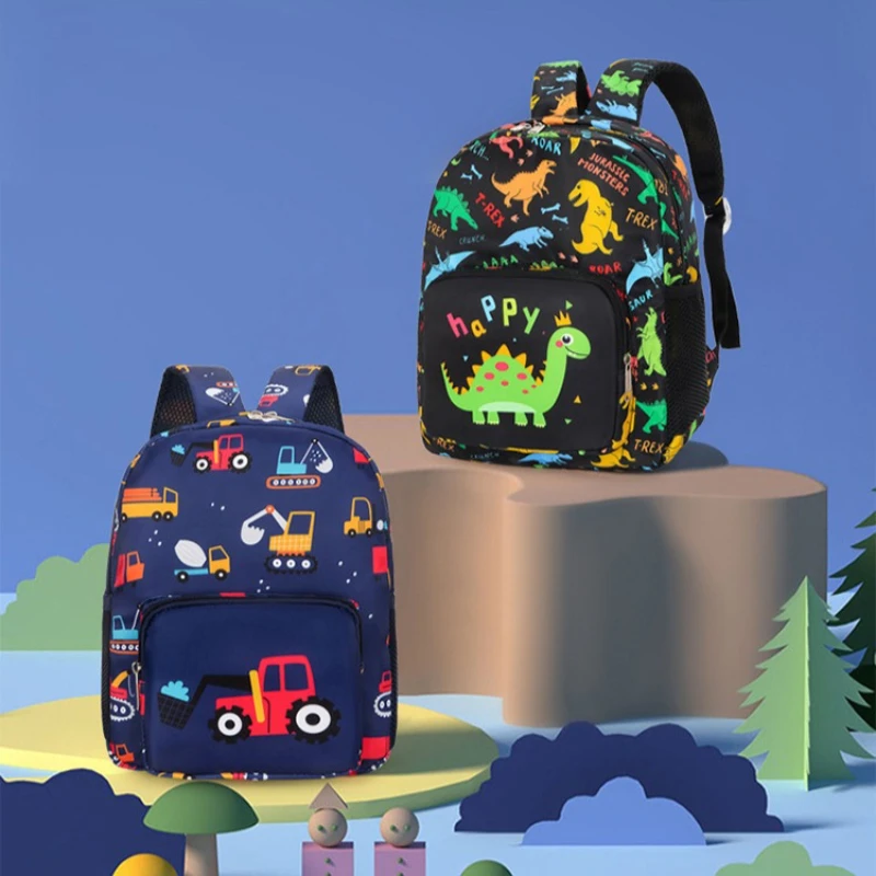 Cartoon Dinosaur Print Children's Backpack Excavator with Large Capacity and Lightweight Student Backpack