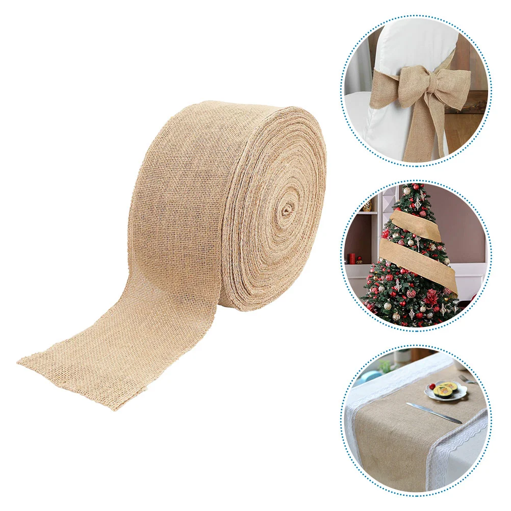 

Linen Multi-function Present Ribbon Wear-resistant Gift Accessories Christmas Convenient DIY Decorative