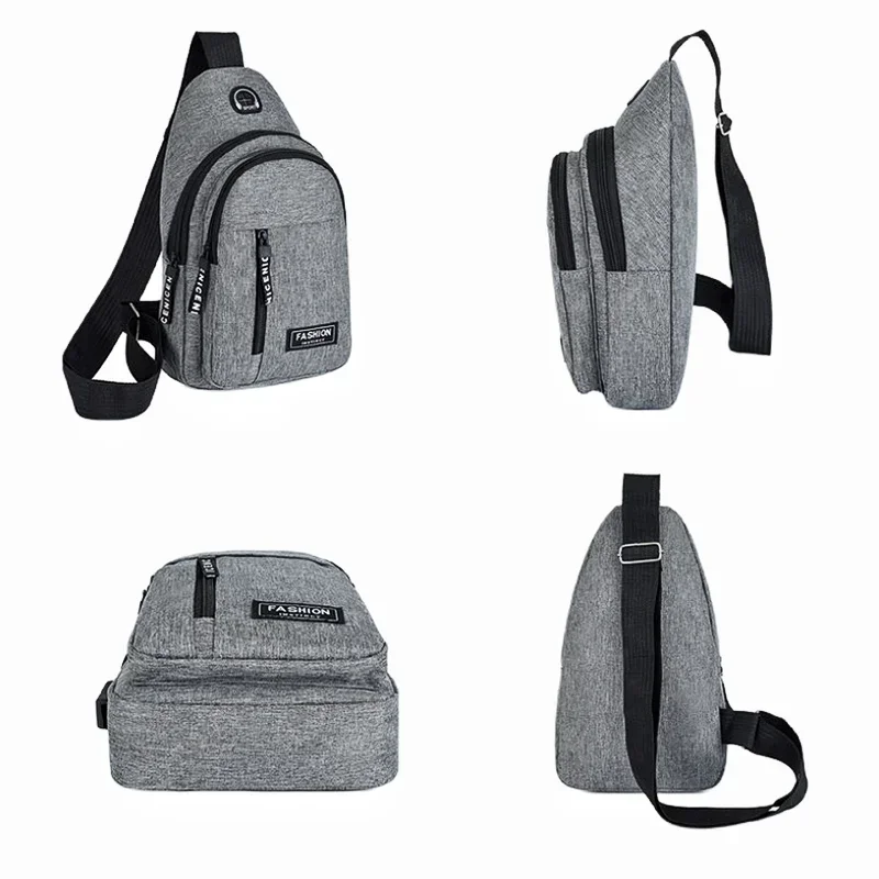 New Multifunctional Chest Bag Men's Fashion Trend Oxford Cloth Shoulder Korean Style Casual Waterproof Messenger