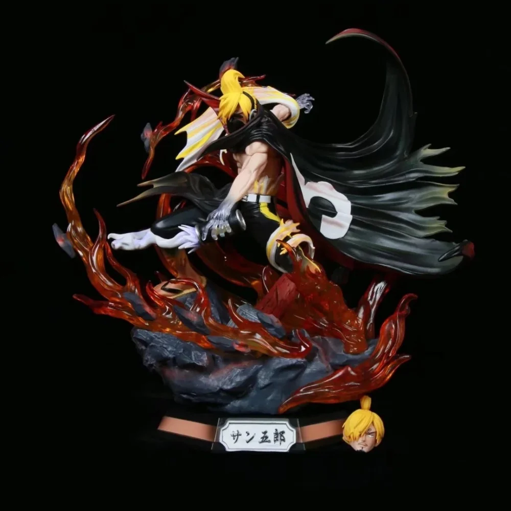 

Anime One Piece Vinsmoke Sanji Tiantong GK Double Head PVC Action Figure Collectible Model Doll Toy 36CM