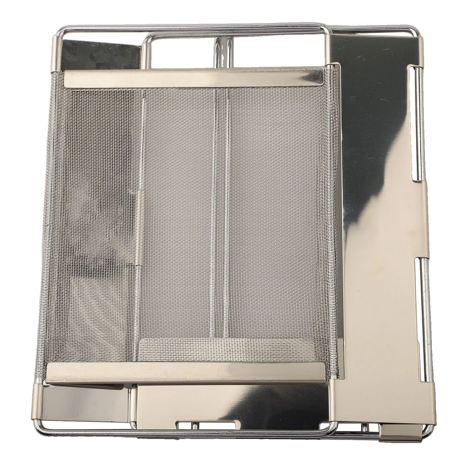

Handle Design Bread Toaster Safe And Convenient Construction Foldable And Space Saving Grill Mesh Net Design Plate
