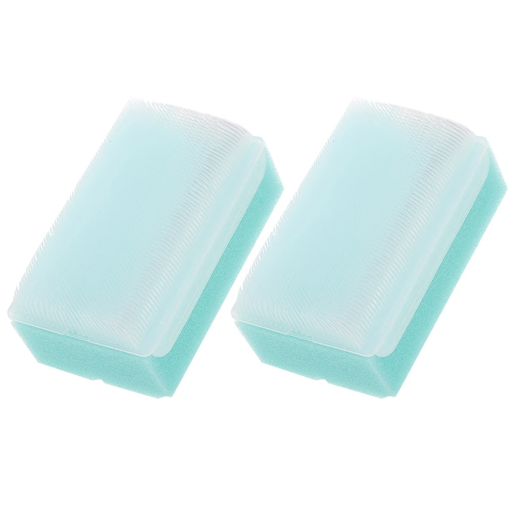 

2 Pcs Green Baby Sensory Brushes Sponge Bath Brush for Newborn Tactile Massage Soft Scalp Hair Cleaning Practical