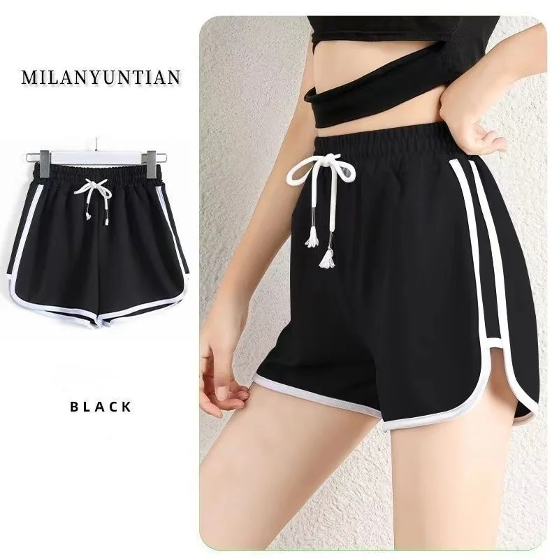 Sports Shorts Women Summer 2026 New Candy Color Anti Emptied Skinny Shorts Casual Lady Elastic Waist Beach Correndo Short Pants