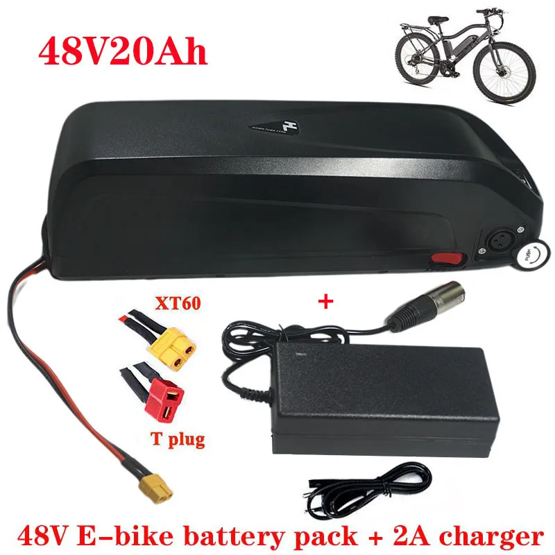 Original 48V Battery 48V 20AH 18650 lithium Battery BMS Hailong Max 350W-1000W conversion kit Electric Bicycle US EU duty free