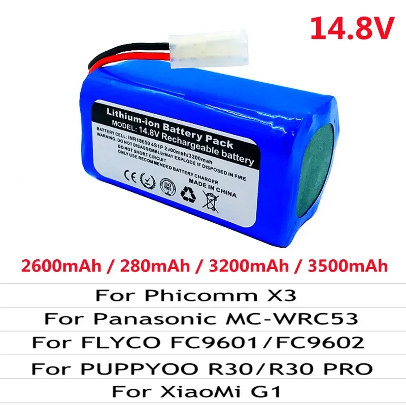 

18650 14.8V 2600mAh 3500mAh Li-ion Battery For Xiaomi G1 MI Robot Vacuum-Mop Essential MJSTG1 Robot Vacuum Cleaner Accessories