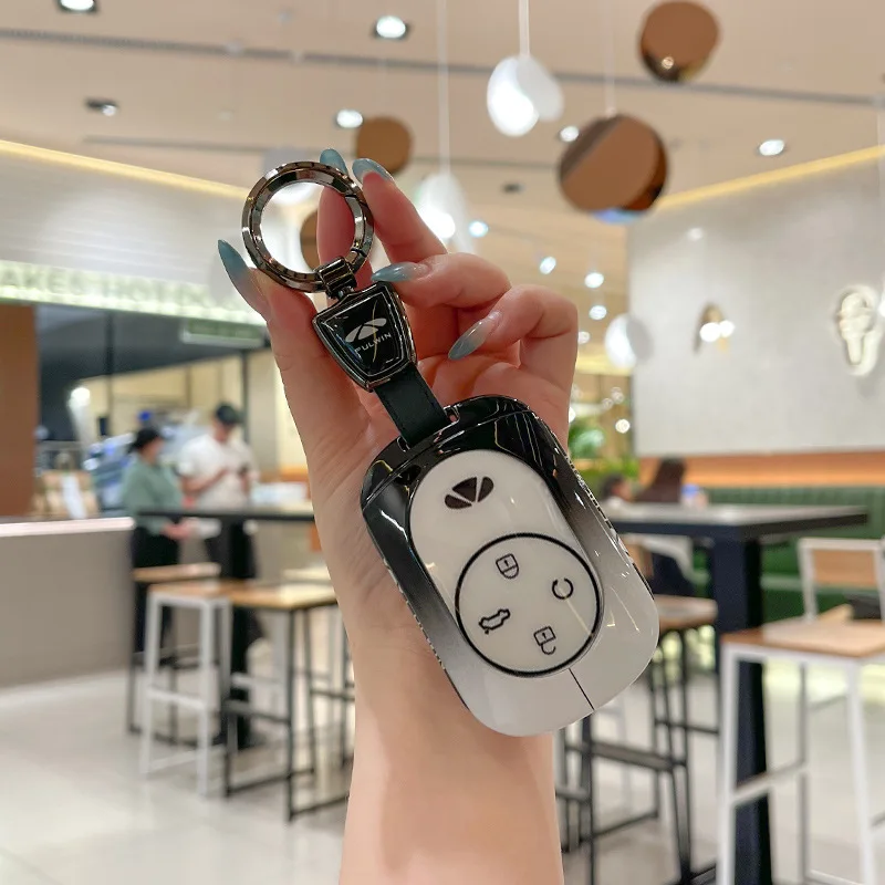 Premium Zinc Alloy Key Cover Case for Chery Fulwin T9/T10/T11 (2024) - Protective Key Fob Shell Key Bag Chain
