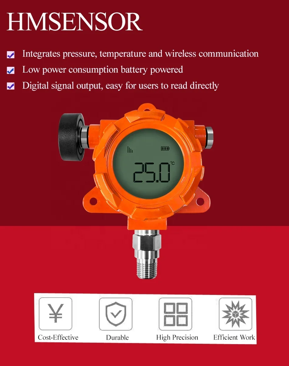 Industrial 4-20ma Battery powered pressure transmitter