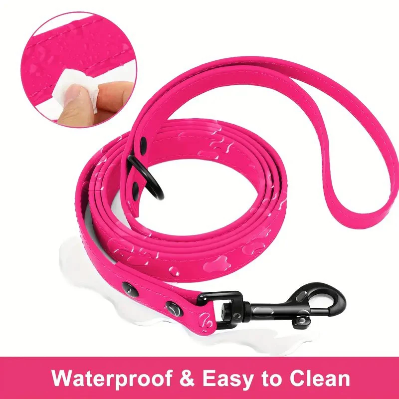 Dog Leash 6 Foot Long PVC Waterproof And Easy Clean Dog Leashes Walk Training Durable For Large Medium Small Dogs