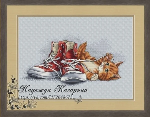 DIY needle work 17-naughty cat 41-26 Cross Stitch Set Counted Cross Stitch Kit  28ct 14ct 32ct Metallic aida