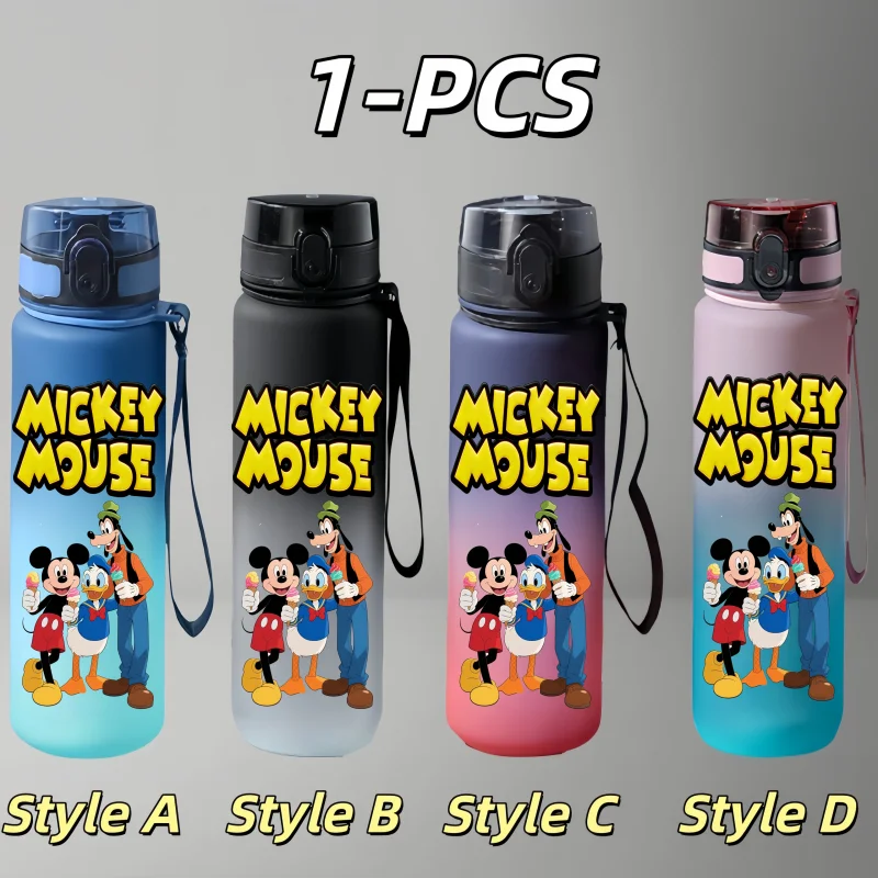Mickey Mouse Character Water Cup Large-capacity Outdoor Drinking Bottle Leak-proof Drinking Kettle with Rope view 6
