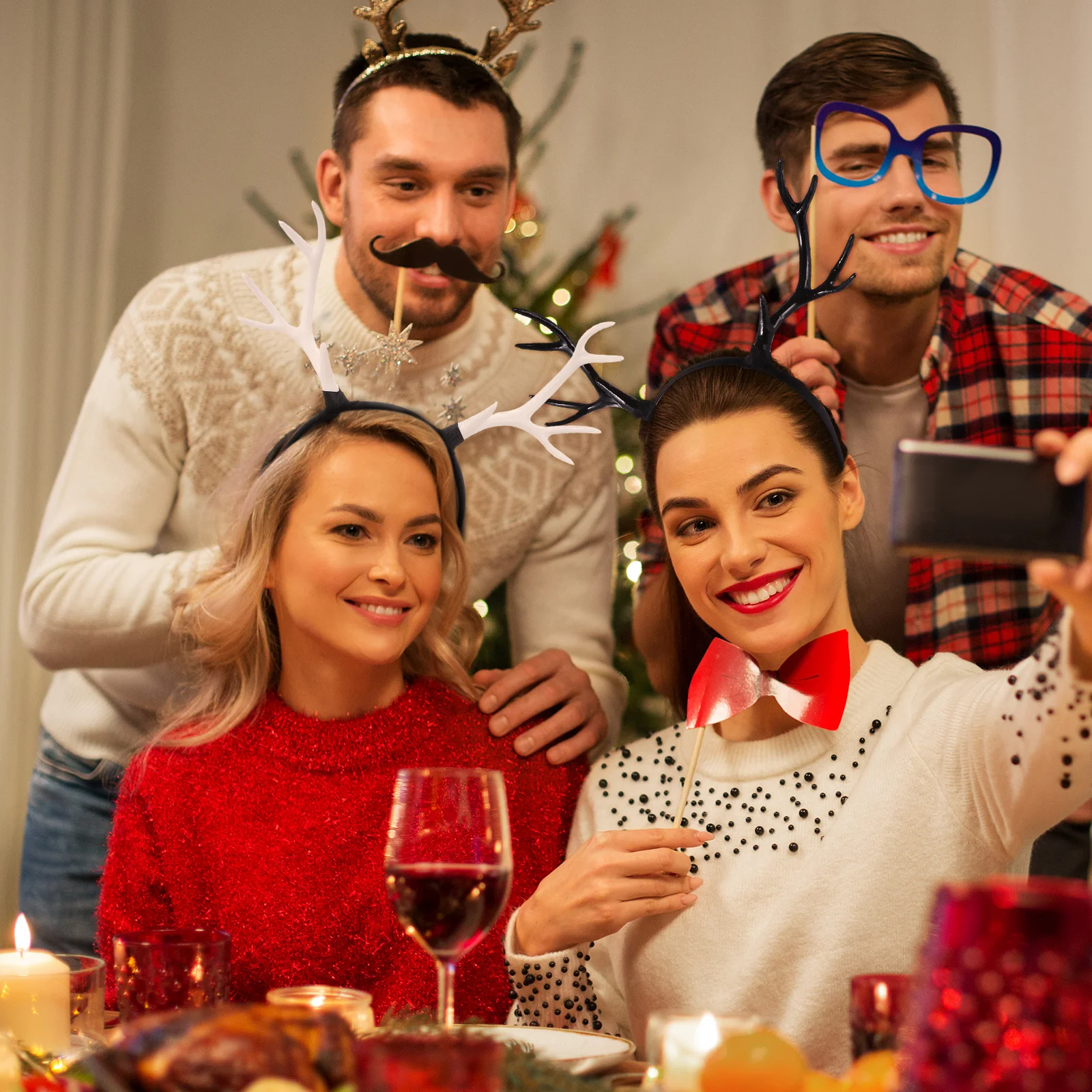 

1Pcs Xmas Reindeer Antler Hair Headband Adorable Party Headpiece Costume Accessory Women Xmas Headpiece Hair Decor