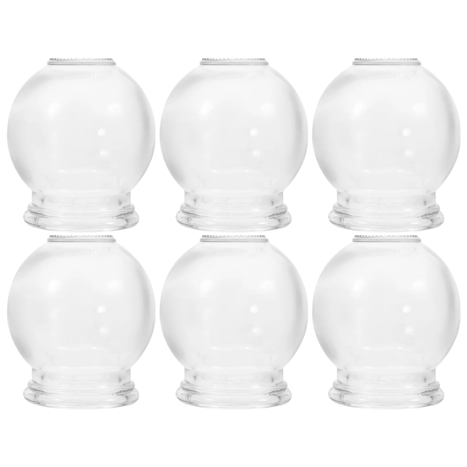 

6 Pcs Glass Cupping Therapy Set Massage Cups for Back Pain Relief Blood Circulation Lymphatic Drainage