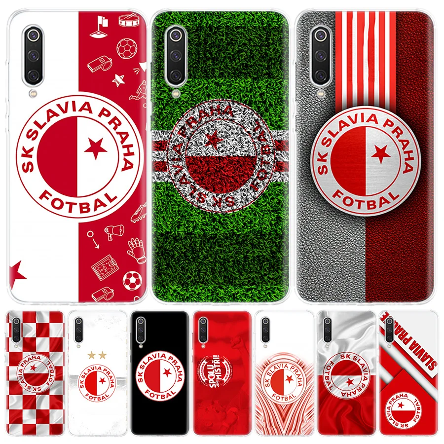 Sk Slavia Praha-funda de silicona de teléfono para llamadas de la República Checa, para Xiaomi Redmi Note 10 Pro 10S 11 11S 11T 11E 12 9 9S 9T 8 8T 7 6 5 Cov