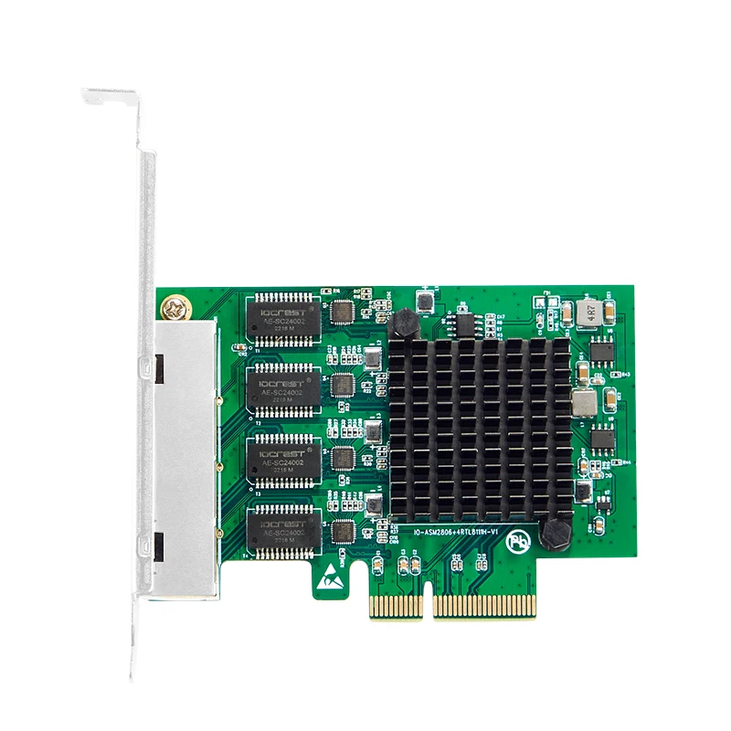 Imagem -02 - Pci Express 10 100 1000mbps Placa de Rede Quad Gigabit Ethernet Adaptador Lan Rj45 Nic Realtek Rtl8111h para Lenovo M720q M920x P330