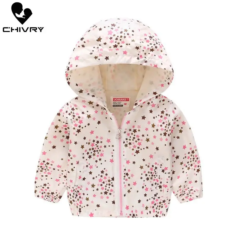 2023 Kids Clothes Boys Jackets Children Hooded Zipper Windbreaker Baby Fashion Print Coat Infant Waterproof Hoodies For Girls