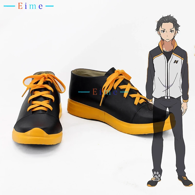 Natsuki Subaru Cosplay Shoes PU Shoes Halloween Carnival Boots Anime Re:Life from zero Cosplay Props Custom Made