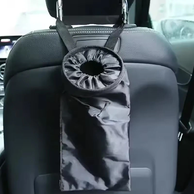 1PCS Auto Sitz Zurück Müll Halter Oxford Tuch Abfall Bins Müll Lagerung Müll Container Reinigung Werkzeuge Hängen Wurf Tasche