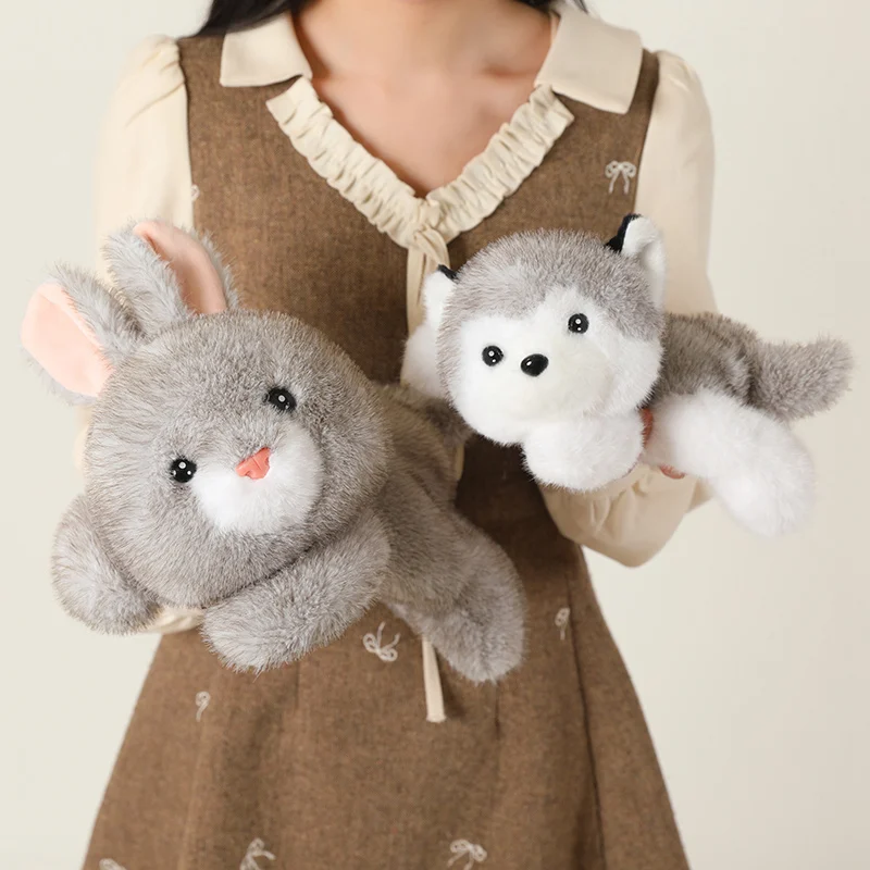 

Cute Kawaii Lying Stuffed Animal Rabbit Koala Husky Plush Toys for Kids Birthday Gift Home Decor Appease Sleeping Companion