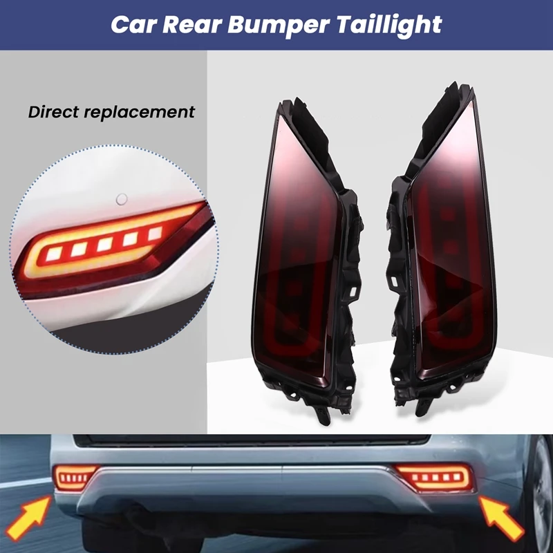 Car Rear Bumper Taillight Rear Fog Light Brake Light For Toyota Land Cruiser LC300 2021-2024