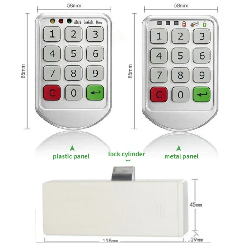 Serratura intelligente Serratura elettronica digitale Password Cassetto Armadietto Serratura digitale File Guardaroba Serrature per ufficio Cablaggio gratuito