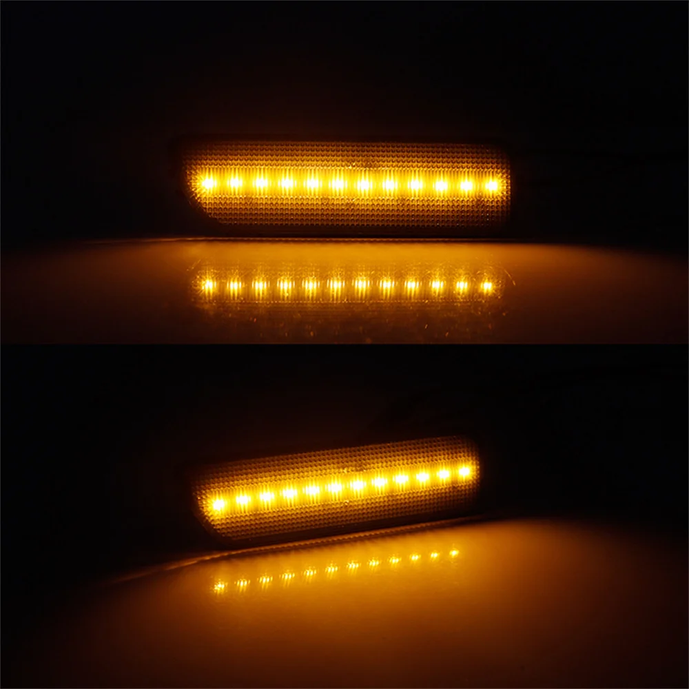 2pcs Car  LED Front Bumper Side Marker Turn Signal Lights For Volkswagen VW MK4 Golf GTI Golf R32 Cabrio Jetta